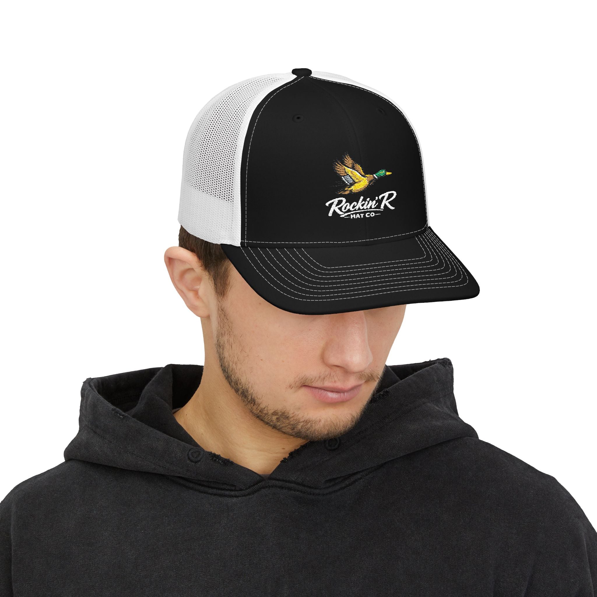 Duck Logo Trucker Snapback Hat — Rockin' R Hat Co (Embroidered)