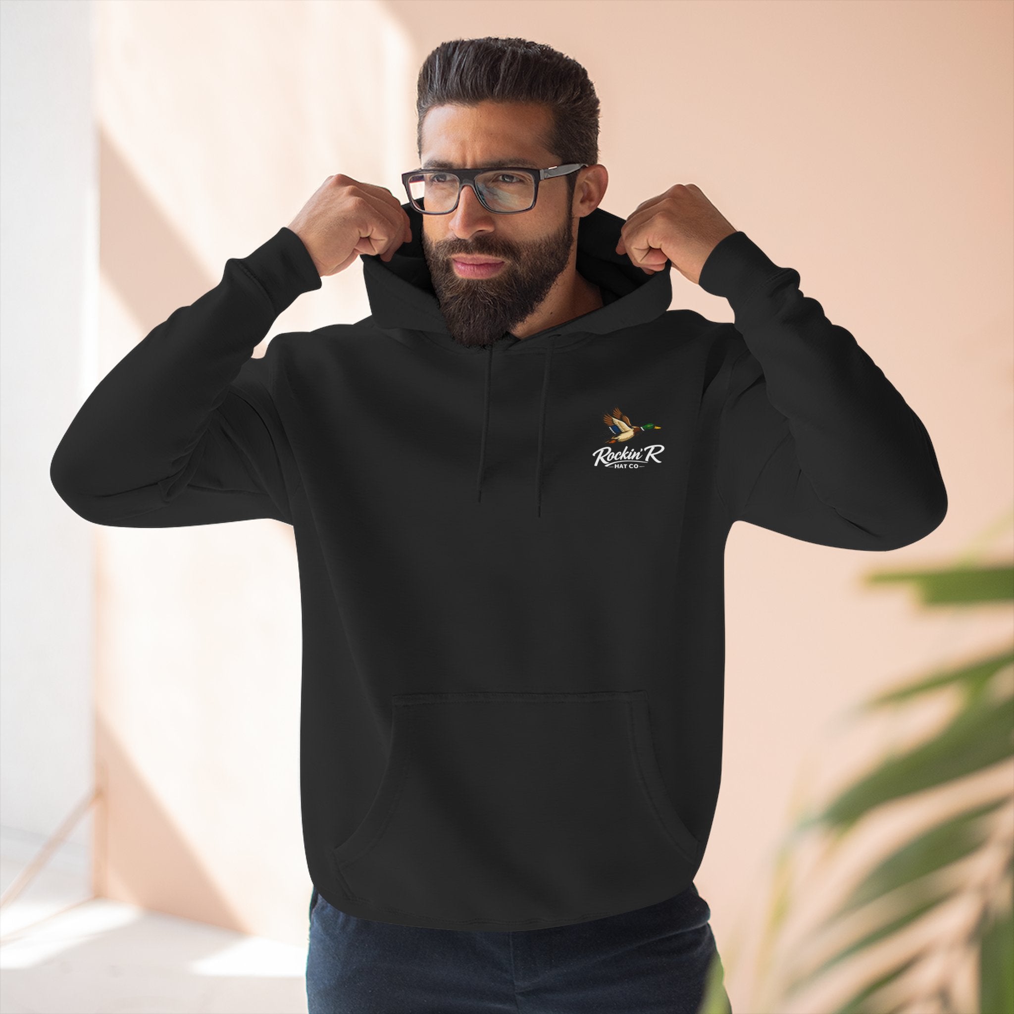 Duck Logo Hoodie — Rockin' R Hat Co. Fleece Pullover