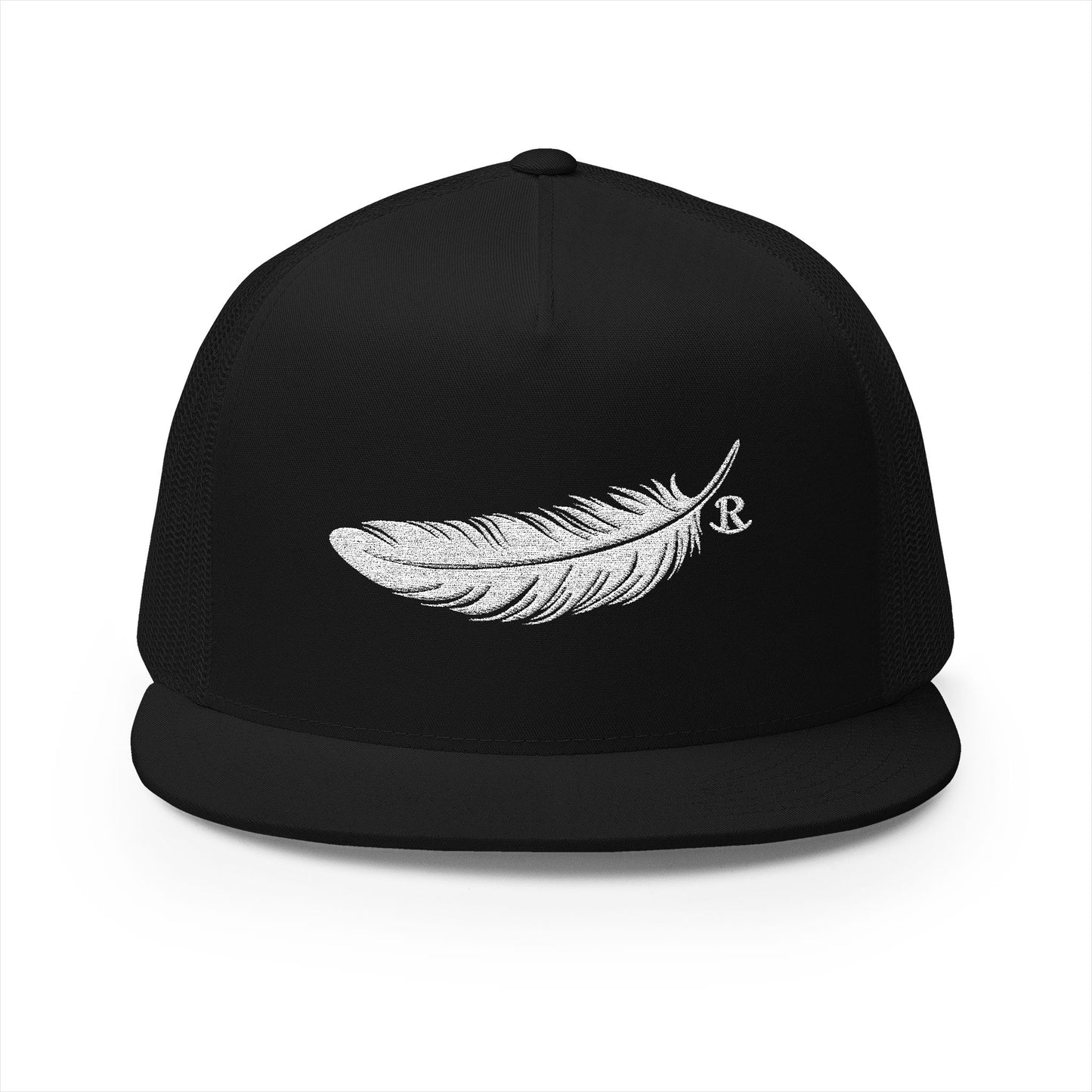 Feather Logo Trucker Cap - Rockin' R Hat Co (Embroidered)