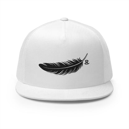 Feather Logo Trucker Cap - Rockin' R Hat Co (Embroidered)