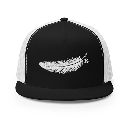 Feather Logo Trucker Cap - Rockin' R Hat Co (Embroidered)